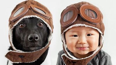 Köpek ile bebeğin kıskanılan dostluğu