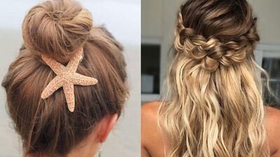 Plajlarda 7 farklı saç modeli