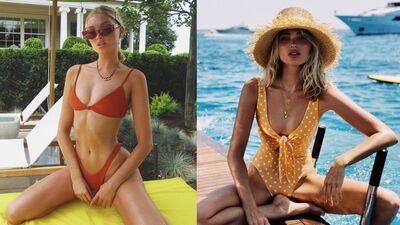 Elsa Hosk'un dikkat çeken plaj stili