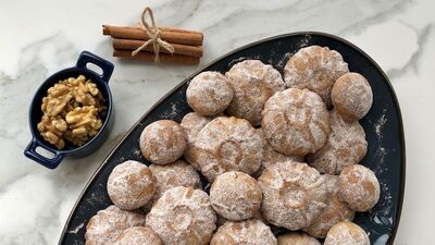 Yulaflı cevizli tarçınlı kurabiye