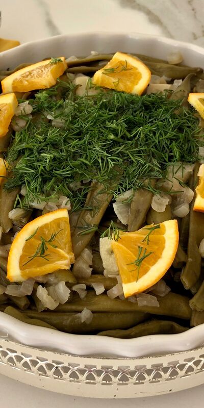 Portakallı zeytinyağlı bakla 