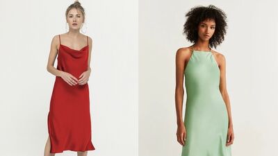 Rahat ve şık: Saten elbise