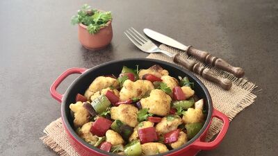 Baharatlı karnabahar sote