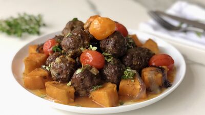 Fırında tatlı patatesli köfte