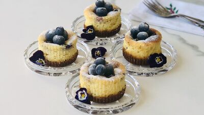 Blueberryli minik cheesecake