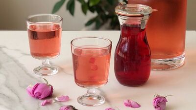 Gül konsantresi ve gül şerbeti