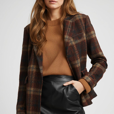 Ekoseli ceket nasıl kombinlenir?