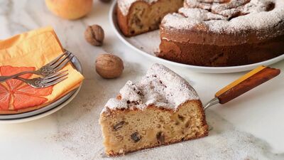  Elmalı cevizli kremalı kek