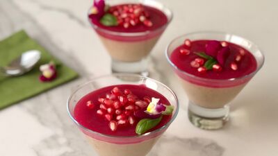 Yulaflı narlı şekersiz puding