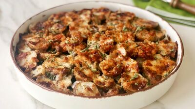 Fırında kremalı yer elması