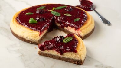 Spekulatius bisküvili ahududulu cheesecake
