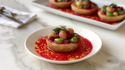 Mor havuçlu zeytinyağlı enginar