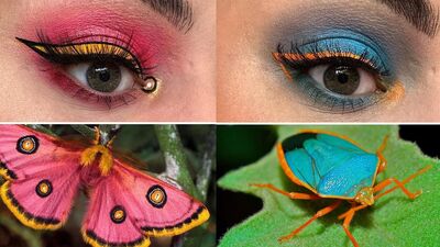 Böceklerden ilham alan büyüleyici makyajlar