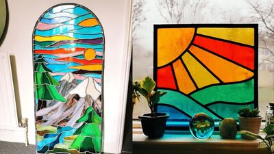 Ev dekorasyonuna vitray dokunuşu...