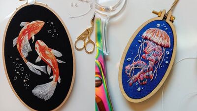 Su altından işlemeler