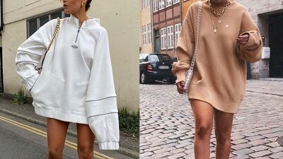 Spor şıklığın adresi: Sweatshirt elbiseler