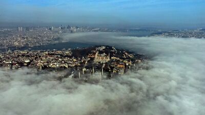 İstanbul'dan sis manzaraları