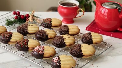 Marmelatlı çikolatalı pastane kurabiyesi