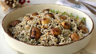 Kestaneli iç pilav