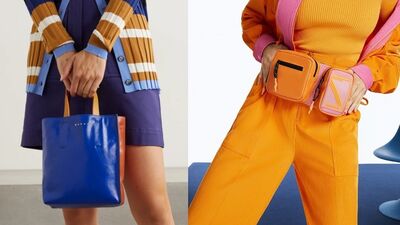 Blok renkli çantalar yeniden raflarda