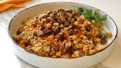 Kuzu etli Özbek pilavı