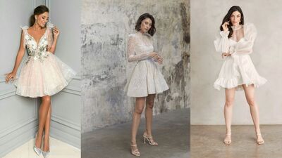 Yaz gelinleri için mini gelinlikler