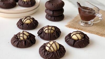 Kakaolu marzipanlı kurabiye