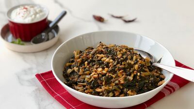 Kıymalı pirinçli ıspanak yemeği 