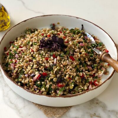 Mercimekli bulgur salatası