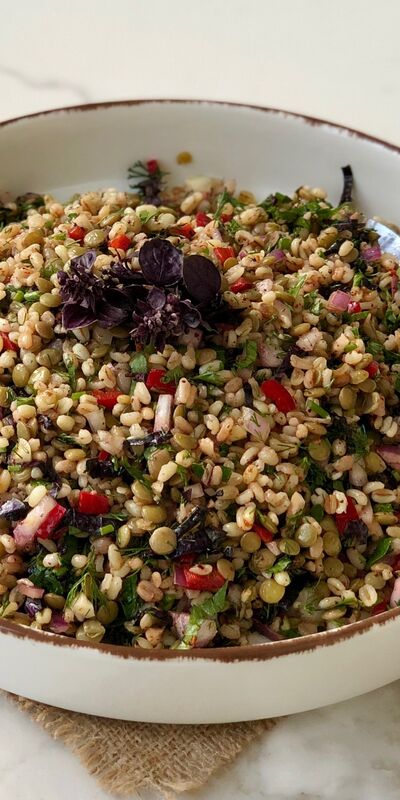 Mercimekli bulgur salatası