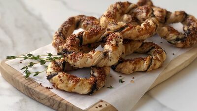 Zeytinli milföy simit