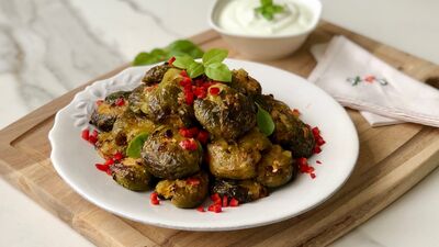 Fırında çıtır Brüksel lahanası