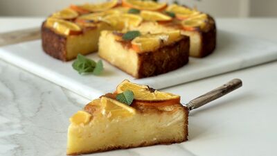 Portokalopita, portakallı şerbetli kek