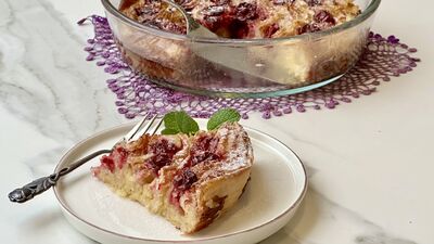 Vişneli baklava yufkalı sufle