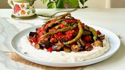Tahinli yoğurtlu patlıcan kızartma