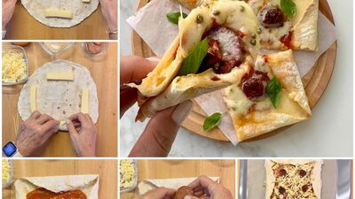 Lavaştan sucuklu pratik pizza