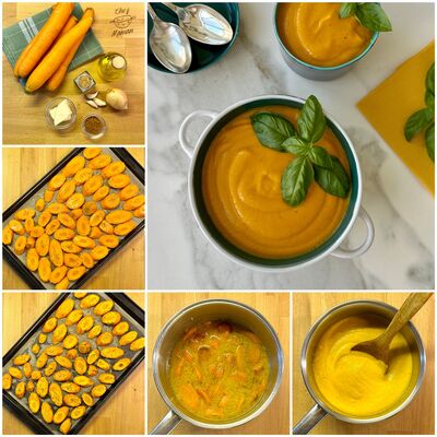 Fırınlanmış havuç çorbası