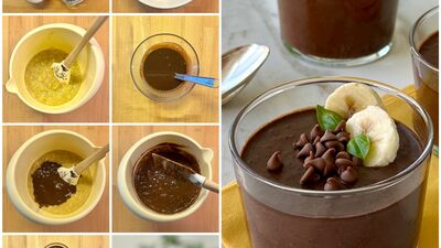 Çikolatalı muzlu acı biberli puding