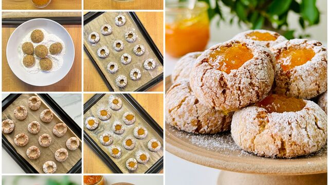 Portakal marmelatlı fındık unlu kurabiye