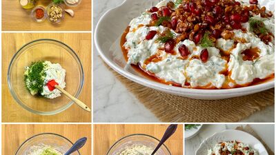 Kavrulmuş cevizli elmalı kereviz salatası 