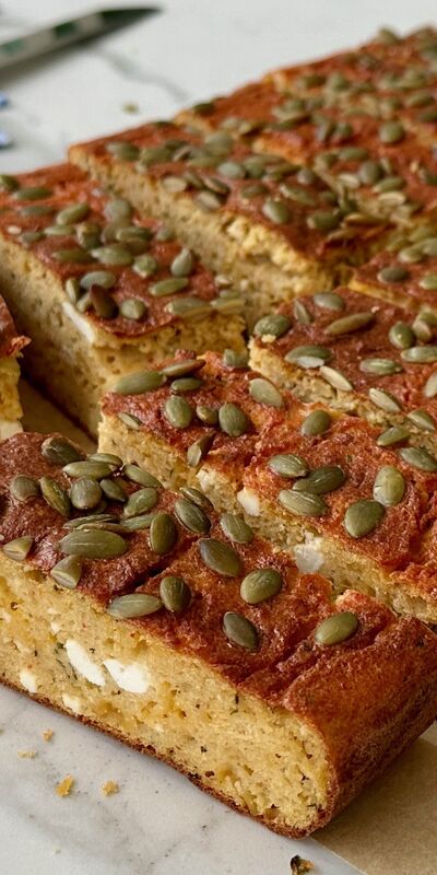 Kırmızı mercimekli peynirli tuzlu kek