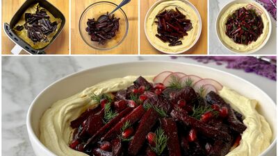 Mor havuçlu süzme yoğurtlu meze