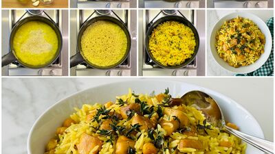 Tavuklu zerdeçallı pirinç pilavı 