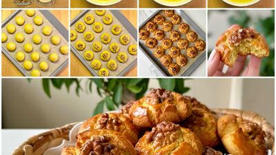 Cevizli portakallı kurabiye