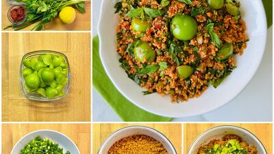 Yeşil erikli kısır 