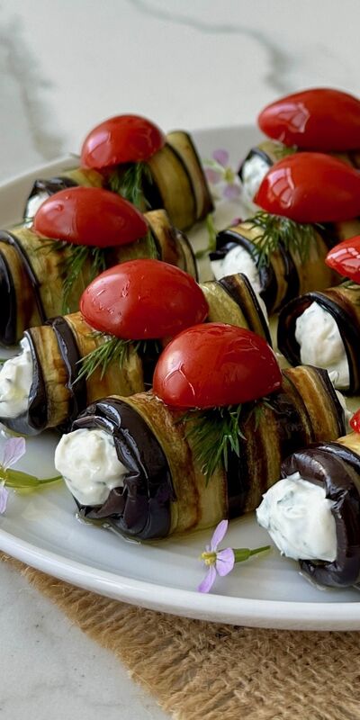 Peynirli patlıcan ruloları
