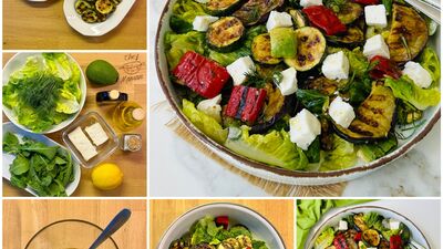 Izgara sebzeli yaz salatası 