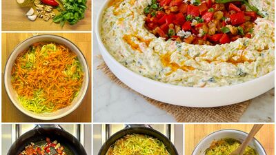 Süzme yoğurtlu kabak mezesi