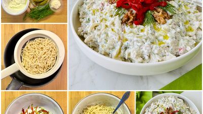 Yoğurtlu erişte salatası