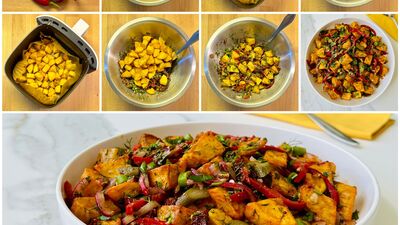 Baharatlı patates salatası